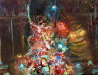 A Light Snack.  Oil on Canvas.